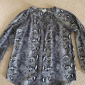J Crew L/S Snake Print Top